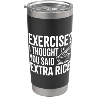 Übung? I Thought You Said Extra Rice Doppelwandiger Edelstahl-Thermobecher