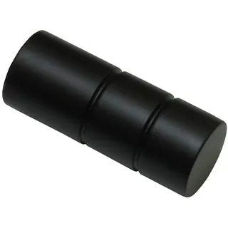 GARDINIA Innenlaufgarnitur Zylinder 1-läufig Ø 25 mm 2 Stück Schwarz Matt