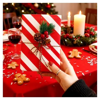 Weihnachtsspieße – 10 künstliche Tannenzapfen und rote Beerenzweige, dekorative Mini-Tannennadeln für Weihnachtsbaum, Kränze, Girlanden, Blumensträuße und Feiertagsarrangements