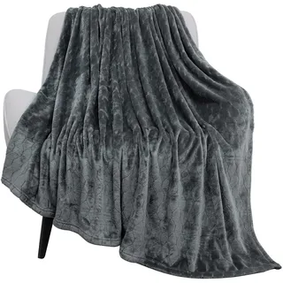TOONOW Fleecedecke, strukturiert, flauschig, Plüsch, Überwurfdecke, 127 x 152,4 cm, superweiche, Flauschige Bettdecke, geometrisches Muster, Bequeme Mikrofaser-Flanelldecken für Couch, Bett, Sofa,