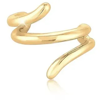 Elli Ohrklemme Welle gold 925er Silber Gr. 11