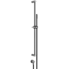 Gessi 316 Brausestangen-Set 800 mm, mit Wandanschlussbogen 1/2, 54045727, Farbe: Metall Schwarz gebürstet PVD