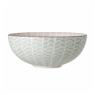 Bloomingville Schale Maya, Farbe Grün, aus Steingut, Inhalt 2600 ml, Maße: D28,5xH11,5 cm, Spülmaschinengeeignet, 82046866