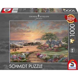 Schmidt Spiele 57368 - Thomas Kinkade, Seaside Cottage, 1000 Teile