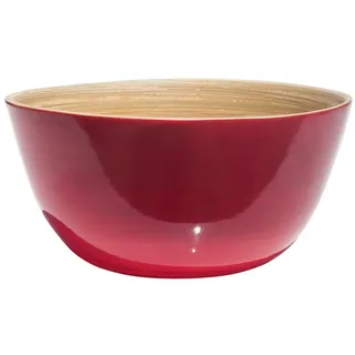 Ibili Schüssel Bambus Natur Kirsche glänzend 15x6, Kirschrot