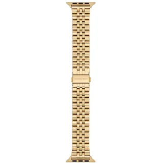 Michael Kors Armband kompatibel mit Apple Watch, 38/40/41 mm:42/44/45/49 mm20 mm Gold Edelstahl, MKS8055E