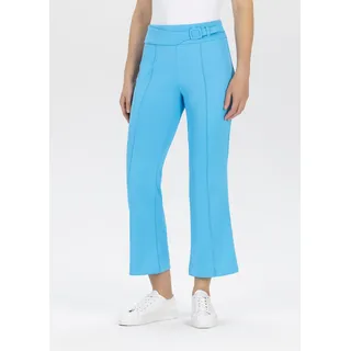 STEHMANN Stoffhose Sommerhose mit Gürtelschnalle, blau