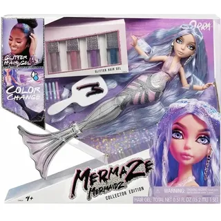 Mermaze Mermaidz - ORRA - Meerjungfrauen Puppe mit Farbwechsel-Funktion und Buntem Haar - Inkl. Glitzer-Haargel und Accessoires zum Stylen und Frisieren - Zum Sammeln - Für Kinder ab 4 Jahren