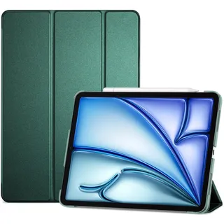 ProCase Hülle iPad Air 11 Zoll M4/M3/M2 / 10,9 Zoll 4./5.Gen Nachtgrün | Passend für Apple-Stift, magnetische Auto Sleep/Wake, dünnes leichtes Design