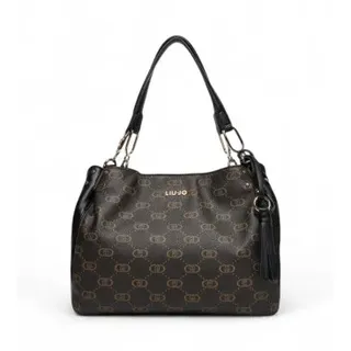 Liu Jo für Damen. AF5113-E0053 Tasche mit schwarzem Monogramm (OSFA), Lässig, Polyurethan