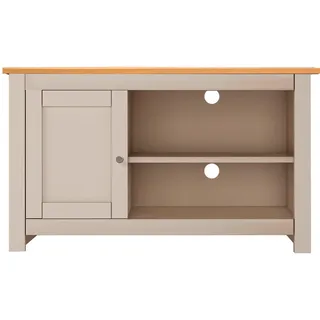 Mid.you Lowboard , Creme, Eichefarben , Metall , 2 Fächer , 95x58x39 cm , stehend , Wohnzimmer, TV Möbel, Lowboards, Lowboards stehend