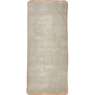 Saunatuch DONE. "Kuuma", grau (taupe, orange), B:80cm L:200cm, Velours, Obermaterial: 100% Baumwolle, Handtücher, Saunatuch, Uni-Farben, farblich abgesetzter Abschluss-Saum, Frottier-Innenseite