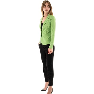 ICHI Damen Ihkate Lässiger Business-Blazer, 156428/Green Tea, M EU