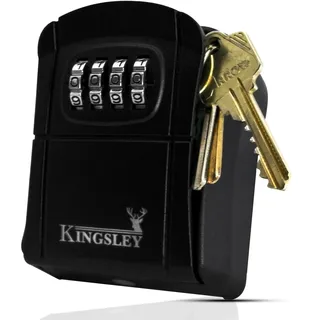 Kingsley QCH-807 Schlüssel-Aufbewahrungsbox, Wandmontage, zurücksetzbarer Code, wasserabweisend, für AirBnB, Ersatzschlüssel, Zuhause, Wohnung