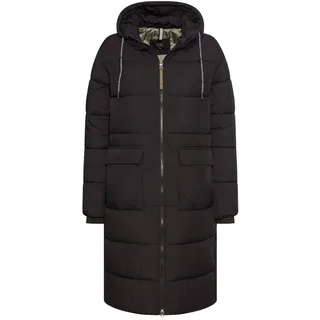 camel active Damen Steppmantel mit verstellbarem Saum und fester Kapuze | langer weich wattierter Steppmantel mit 2-Wege-Reißverschluss und verschiedenen Taschenlösungen - individuell anpassbar