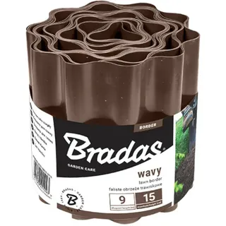 Bradas Rasenkante Beeteinfassung, 9m/15cm braun BRADAS 1123