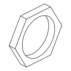 Cubic Special nut for lock casing