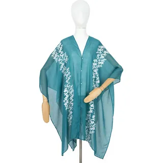 Art Of Polo Damen-Poncho Lassant blau grün Universal