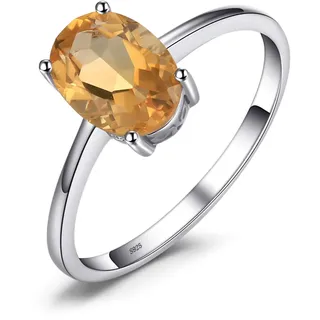 JewelryPalace Echt Edelstein Granat Citrin Peridot Blautopas Amethyst Ringe, Verlobungsring Promise Solitär Verlobung Ring Silber 925 Damen, Silberringe Damenring Antragsring Ringe, Damen Schmuck 48