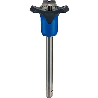 HALDER 22380.0466, selbstsichernd, mit Kombigriff, ausscheidungsgehärtet Kugelsperrbolzen, blau, d1=10 mm / l1=30 mm