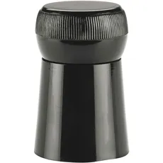 BOJ 01215301 Tapón negro para vino, Plastic, Rostfreier Edelstahl