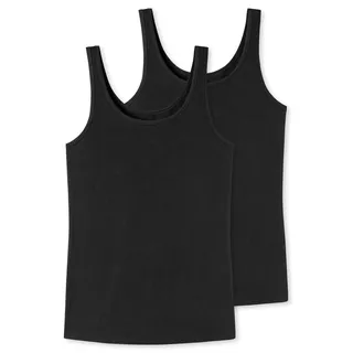SCHIESSER Uncover Cotton Trägertop Schwarz 3XL