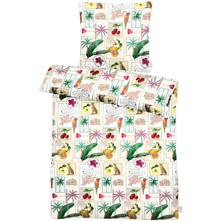 APELT Bahia GOTS mehrfarbig 135 x 200 cm + 2 x 80 x 80 cm