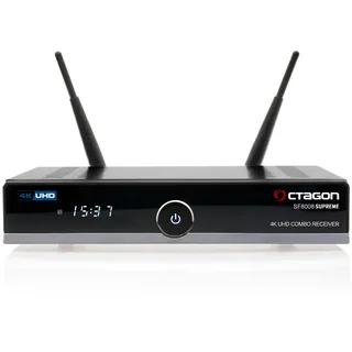 Octagon SF8008 V3 (Version 3) UHD 4K Supreme Combo Receiver, Sat- Kabel- & DVB-T2 Receiver, E2 Linux & Define OS, mit PVR Aufnahmefunktion, M.2 M Key, Gigabit LAN, Kartenleser, Sat to IP, WiFi WLAN