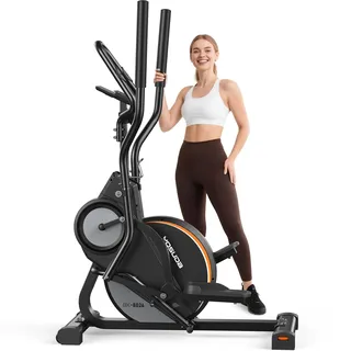 YOSUDA Klappbarer Crosstrainer für Zuhause, Magnetischer Ellipsentrainer mit 16 Widerstandsstufen, Ultraleiser für Cardio, LCD-Display & Transportrollen