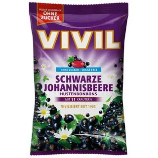 vivil® Schwarze Johannisbeere ohne Zucker Bonbons 33 St./ 120,0 g, 1 Pack