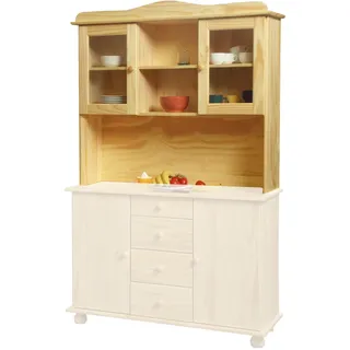 Aufsatz Julien für Sideboard, mit 2 Glastüren und 1 Boden