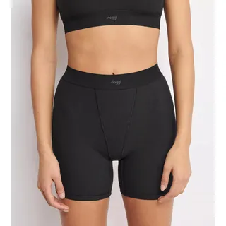 Lange Unterhose SLOGGI "EVER Ease", Damen, Gr. M, schwarz, Single Jersey, Obermaterial: 82% Baumwolle, 18% Elasthan, unifarben, Unterhosen Lange Unterhose, temperaturausgleichend, weich, atmungsaktiv, Baumwollmix