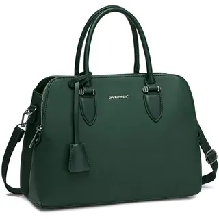 David Jones - Damen Handtasche Henkeltasche - Frau PU Leder Schultertasche - Elegante Tote Shopper Tasche - Umhängetasche Viele Fächer Zip Multi Taschen - Alltags Mode Arbeit Stadt City - Grün