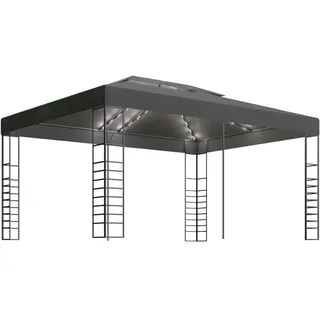 vidaXL Pavillon mit LED-Lichterkette 3x4 m Anthrazit - Grau