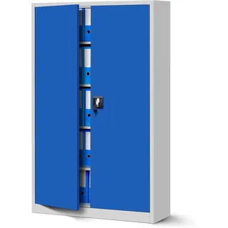 Jan Nowak Jan II Aktenschrank 185 x 115 x 40 cm Grau-Blau