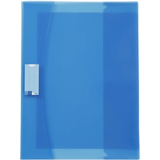 Viquel – 50 Heftumschläge 17 x 22 cm, transparent mit Klappen für Heft 17 x 22 oder A5 – Strong Cover blau