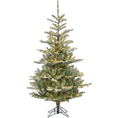 Black Box Trees Celtis Künstlicher Weihnachtsbaum mit LED-Beleuchtung – H155 x Ø97 cm – Grün mit Frostoptik