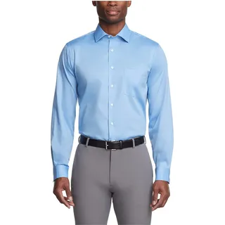 Van Heusen Herren Dress Shirt Regular Fit Flex Collar Stretch Solid Smokinghemd, Blue Frost, M Hals 14 cm, Ärmel 81/84 cm