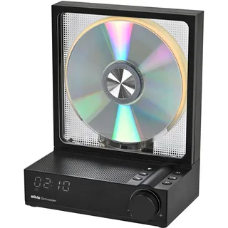 Silva Schneider CDP 99 BT | CD-Player mit MP3-Funktion, Bluetooth 5.3 Sender & Empfänger, LED-Display, 4000mAh Akku, Fernbedienung, Anti-Schock, USB-C, SD-Karte, tragbar, 50W p.m.p.o. – Schwarz
