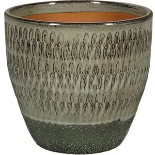Pflanztopf Lafiora Ton Ø 38 cm 38 x 38 x 34 cm grau