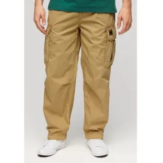 Superdry für Herren. M7011133A Fallschirmhose beige Baggy Hose (32/32), Lässig, Baumwolle