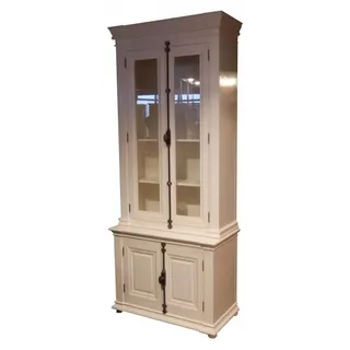 Casa Padrino Buffetschrank im Shabby Chic Landhaus Stil, Weiß Antik-Look, 100 x 45 x 245 cm - Weiß