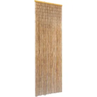 The Living Store Insektenschutz Türvorhang Bambus 56 x 185 cm - Braun