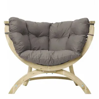 AMAZONAS Loungesessel Siena Uno Taupe inkl. Sitzkissen ca. 118,5 x 93,5 x 58 cm für