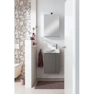 Fackelmann Mini-Waschtischunterschrank SBC Links 44 x 60 x 24,3 cm Cubanit Grau