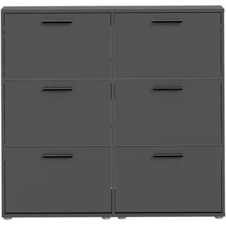 HBZ Schuhkipper 116 x 103 x 17 cm anthrazit / grau matt