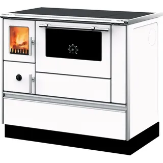 Westminster Küchenherd K76F-90 Stahl Backfach Rechts Weiß 7,6 kW