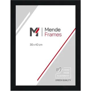 MendeFrames H980 Holzrahmen matt schwarz gemasert 50x75 cm mit Kunstglas