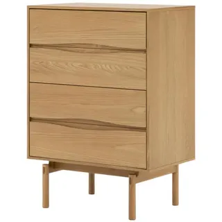 Woodek Kommode Celeste, Natur Massiveiche , Beige , Holz , Echtholz,Eiche , 50x115x81 cm , FSC 100% , Kleinmöbel, Kommoden, Kommoden