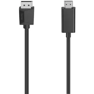 Hama HDMI-Kabel - DisplayPort (DisplayPort, 4K, Adapter, Ultra HD, 1,5m) schwarz